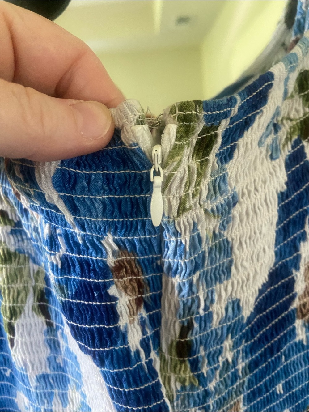 Calvin Klein Blue and White Floral Pant Romper - Picture 6 of 9